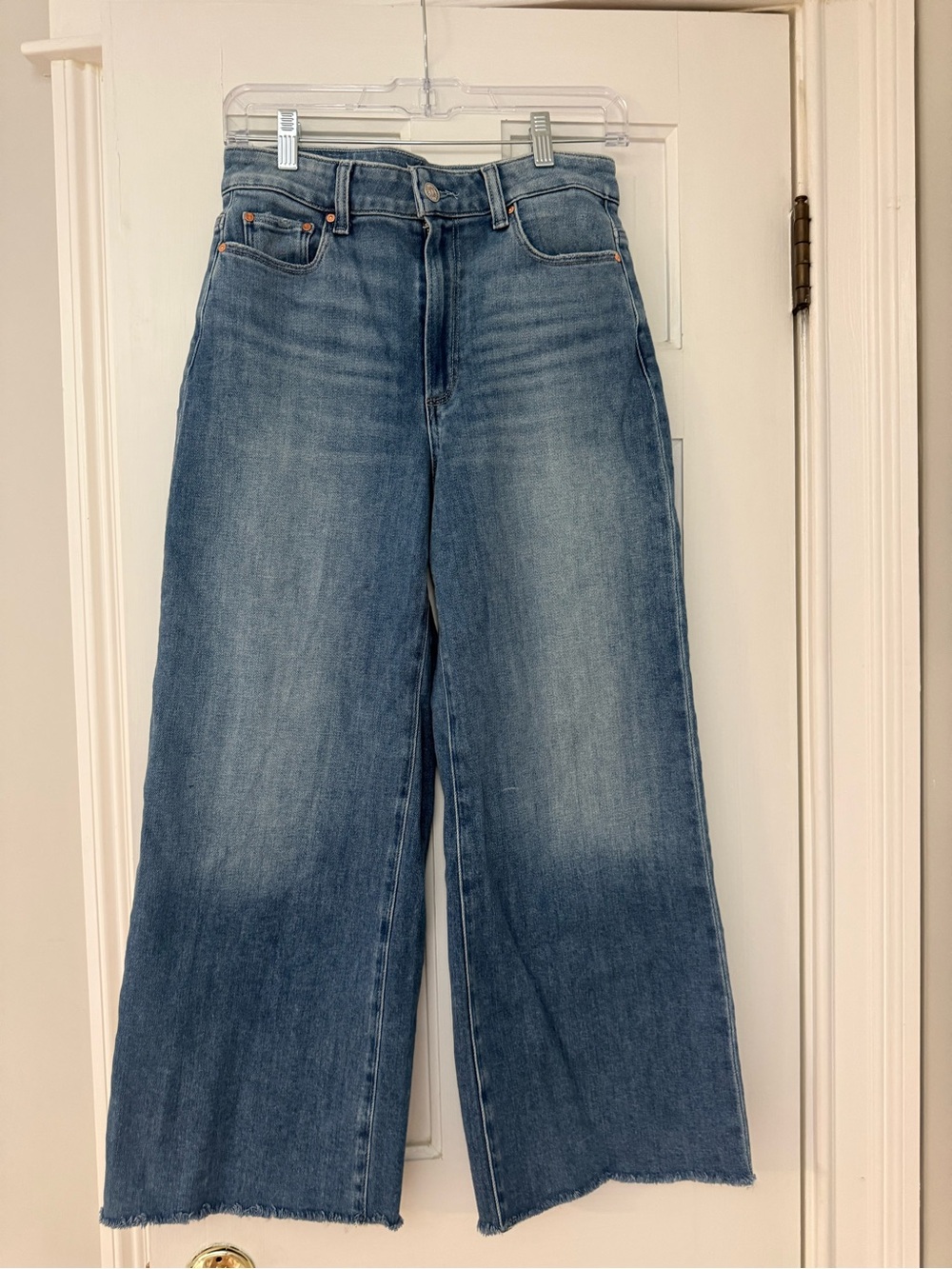 PAIGE Aneesa Wide-Leg High-Rise Jeans in Medium Blue Wash